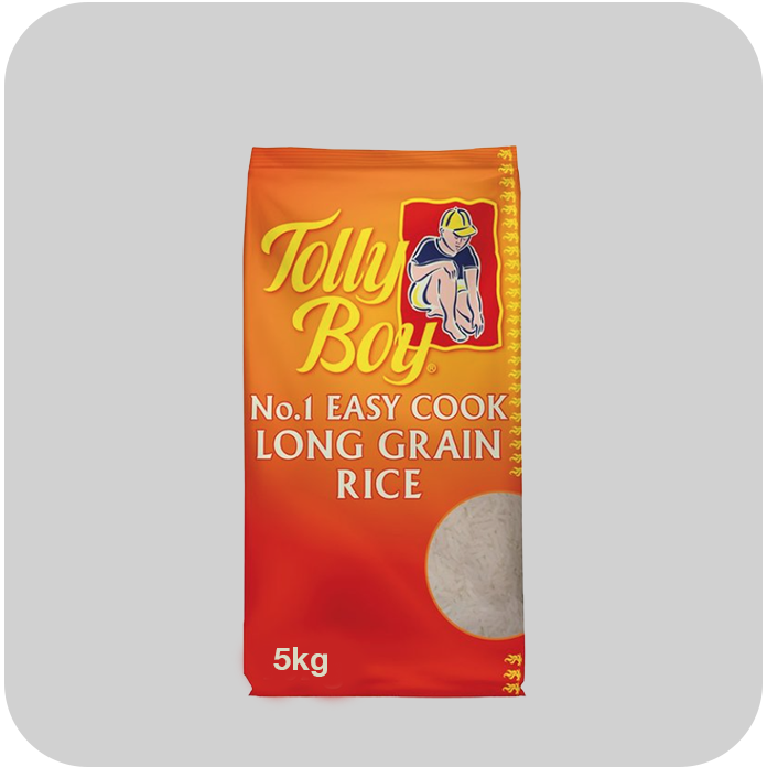 Tolly Boy Easy Cook Long Grain Rice 5Kg